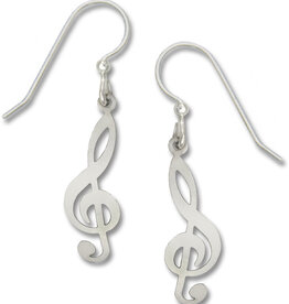 Polished Treble Clef Earrings
