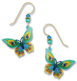 Green and Yellow UV Butterfly Earrings