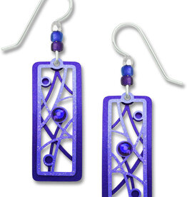 Blue and Violet Twigs and Bubbles Earrings