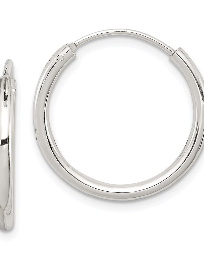 Sterling Silver Endless Hoop Earrings 20mm