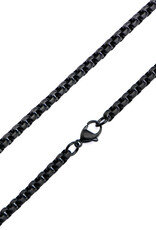 Stainless Steel Black 3.5mm Box Chain Necklace