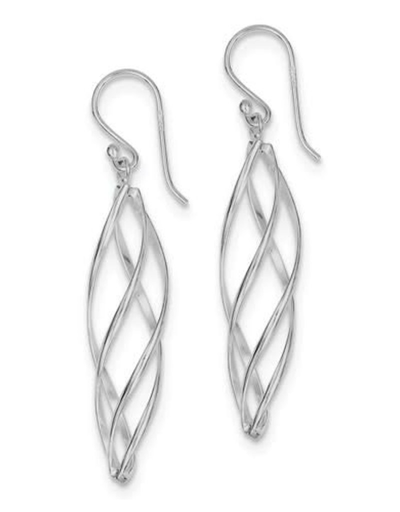 Sterling Silver Twist Cage Earrings 30mm