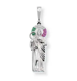 St. Jude Red & Green CZ Pendant