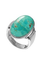 Sterling Silver Oval Turquoise Ring