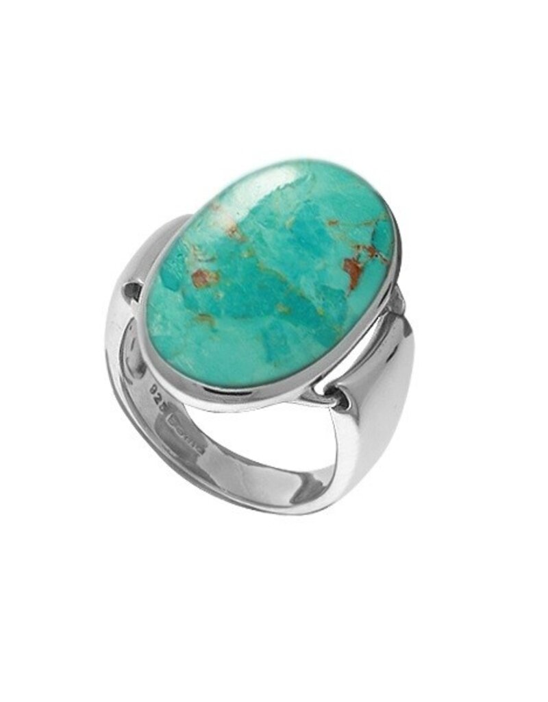 Sterling Silver Oval Turquoise Ring