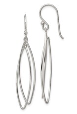 Sterling Silver Double Marquise Dangle Earrings