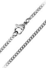 Stainless Steel 2mm Curb Link Chain Necklace