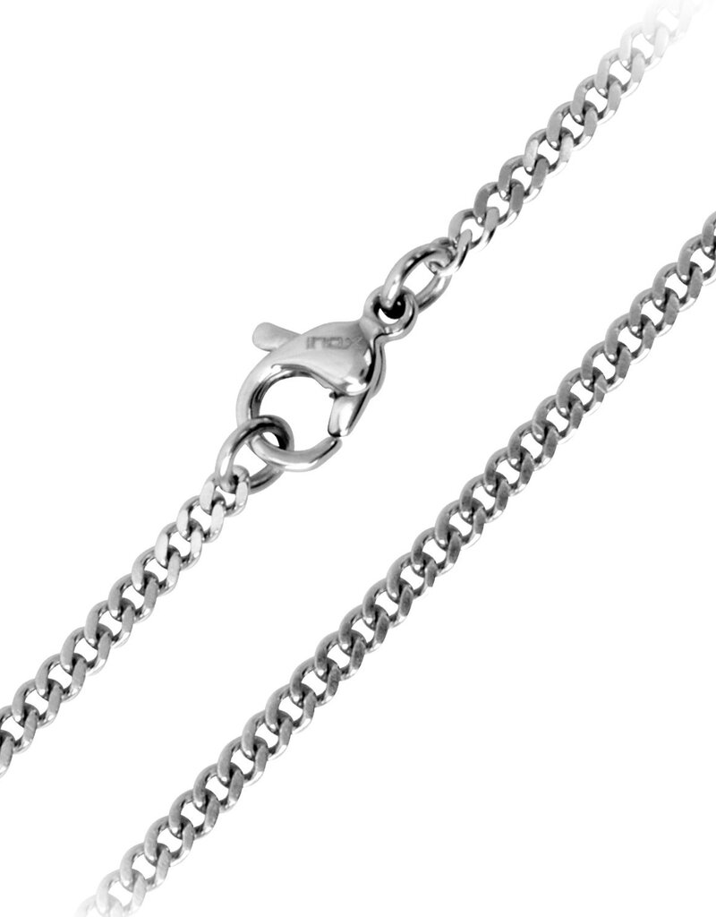 Stainless Steel 2mm Curb Link Chain Necklace