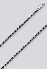 Sterling Silver Rope 050 Chain Oxidized Necklace