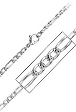 Stainless Steel 3.5mm Figaro Link Chain Necklace