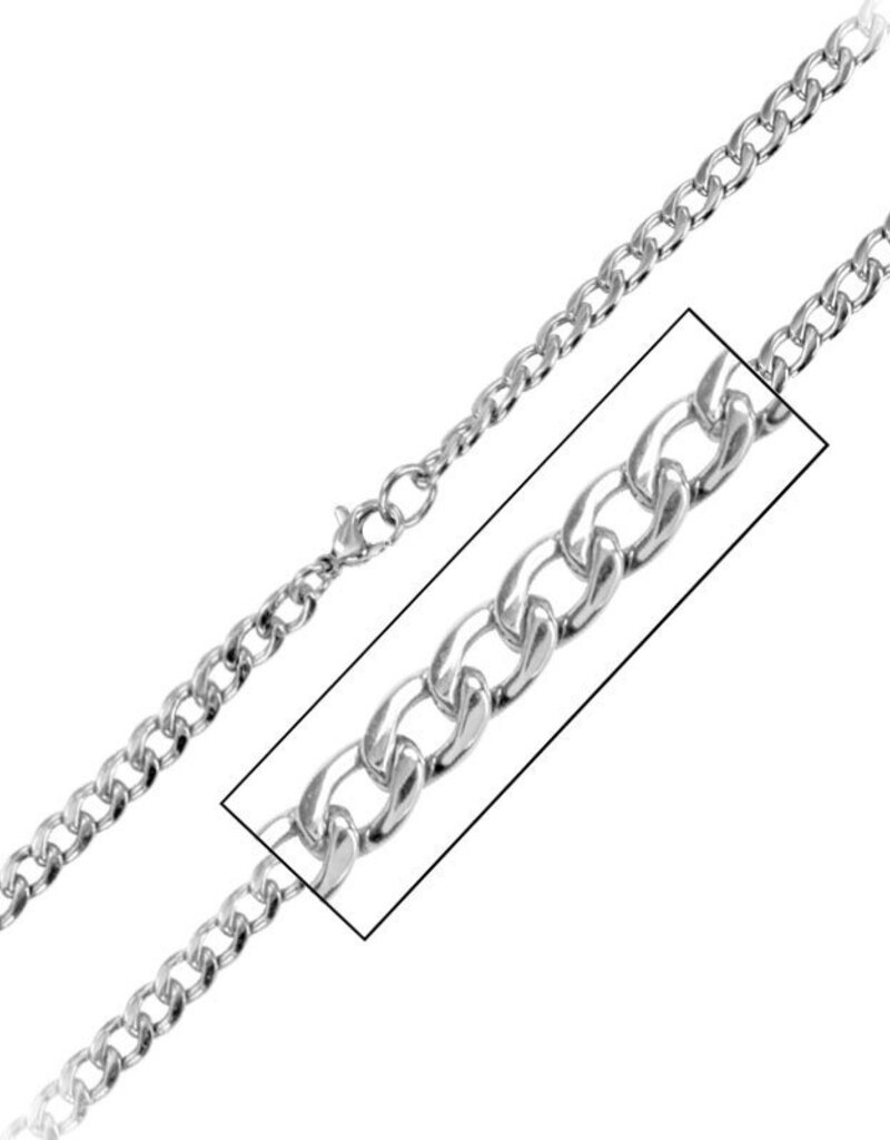 Stainless Steel 5mm Curb Link Chain Necklace