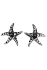 Sterling Silver Starfish Marcasite Stud Earrings 7mm