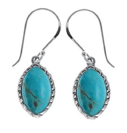 Marquise Turquoise Earrings 14mm