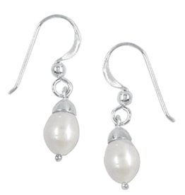 White Pearl Earrings 14mm
