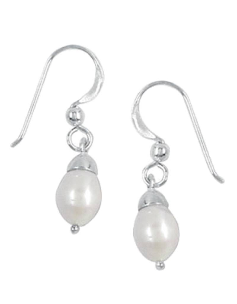 White Pearl Earrings 14mm