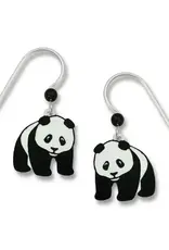 Hand Painted Panda Bear Dangle Earrings