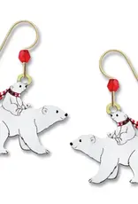 Polar Bear and Cub Earrings