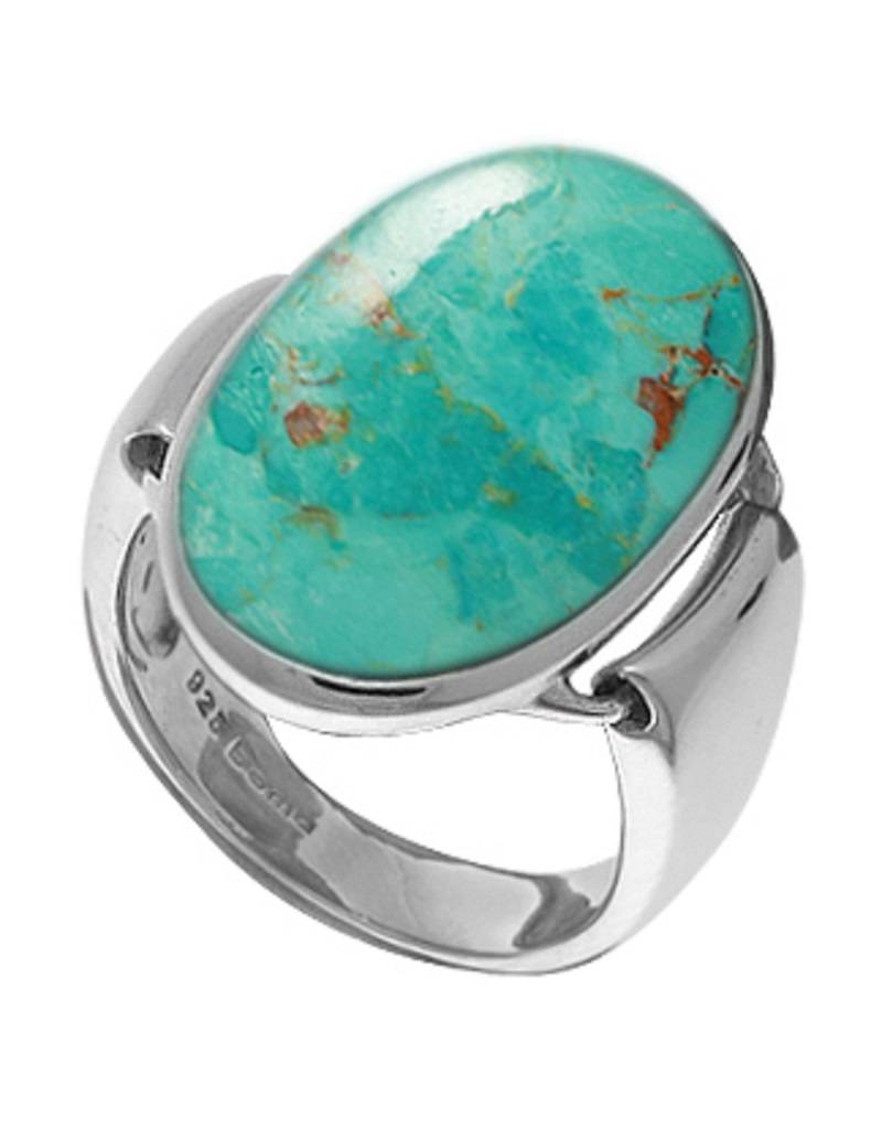 Sterling Silver Oval Turquoise Ring - Simply Sterling