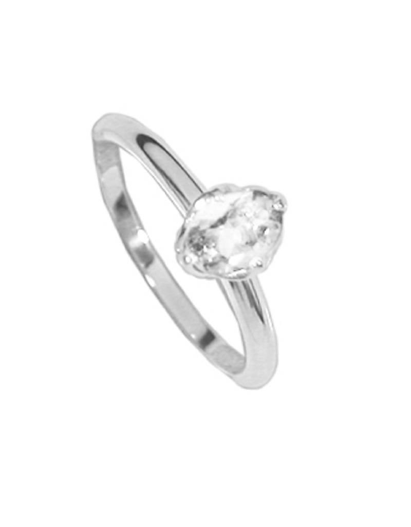 Sterling Silver Oval Cubic Zirconia Ring