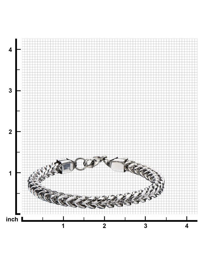 Men's Stainless Steel 6mm Franco Chain Bracelet 8.5"