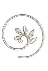 Sterling Silver Koru Vine Earrings 22mm