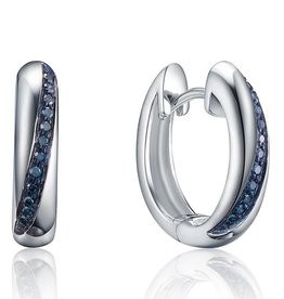 Blue Diamond Huggie Earrings 0.09ct