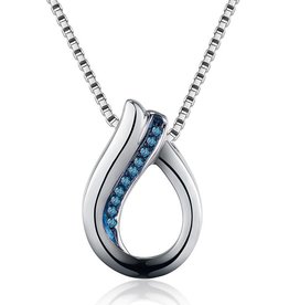 Blue Diamond Necklace 0.04ct