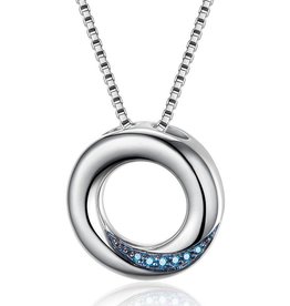 Blue Diamond Necklace 18"