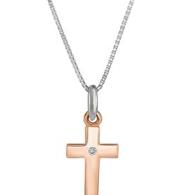 Cross Diamond Necklace Vermeil