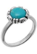 Sterling Silver Round Turquoise Ring