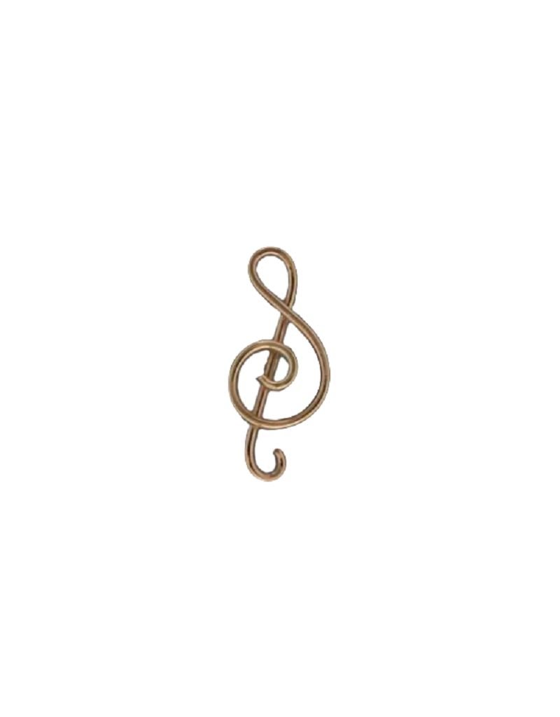 14k Gold Filled Music Note Stud Earrings 12mm