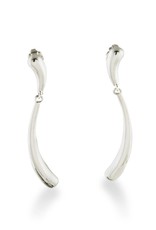 ZINA Zina Sterling Silver Sculpted Drip Post Earrings 48mm