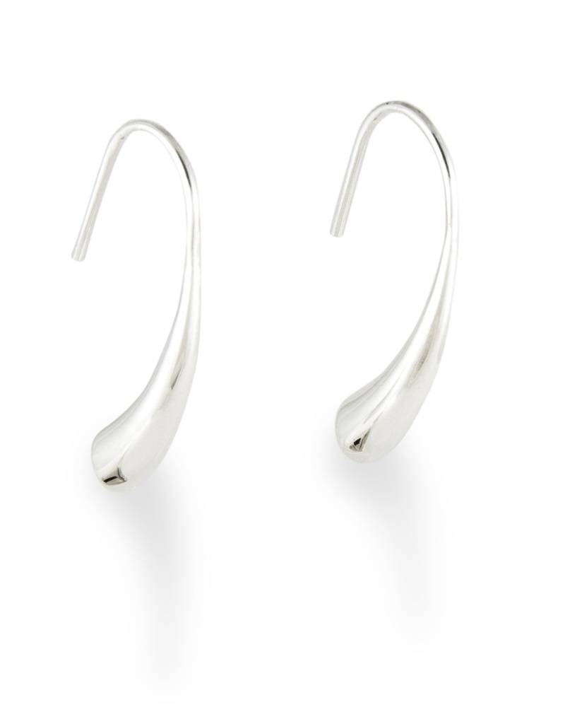 Zina Sterling Silver Curved Horn Wire Threader Earrings 27mm