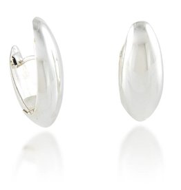 ZINA J-Shaped Hinged Hoop Earrings 28MM