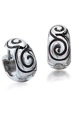 ZINA Zina Sterling Silver Round Swirl Huggie Earrings 15mm