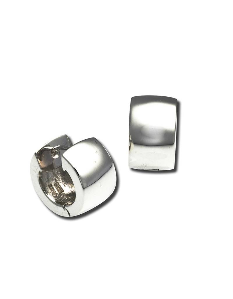 ZINA Round Wide Huggie Earrings 16mm