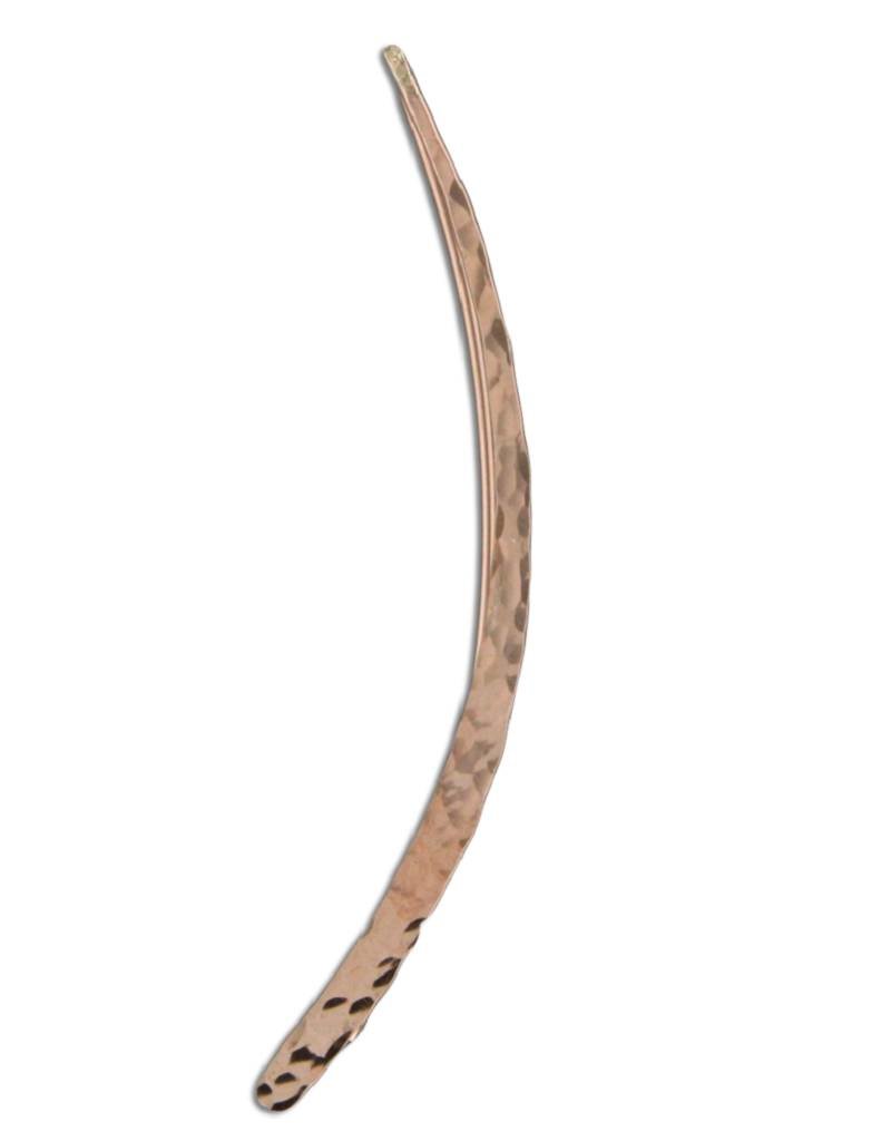 14k Rose Gold Filled Curved Bar Earrings 55mm