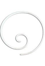 Sterling Silver Light Koru Earrings 22mm