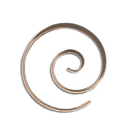 Light Koru Rose GF Earrings 22mm