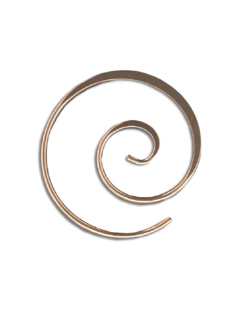 14k Rose Gold Filled Light Koru Earrings 22mm