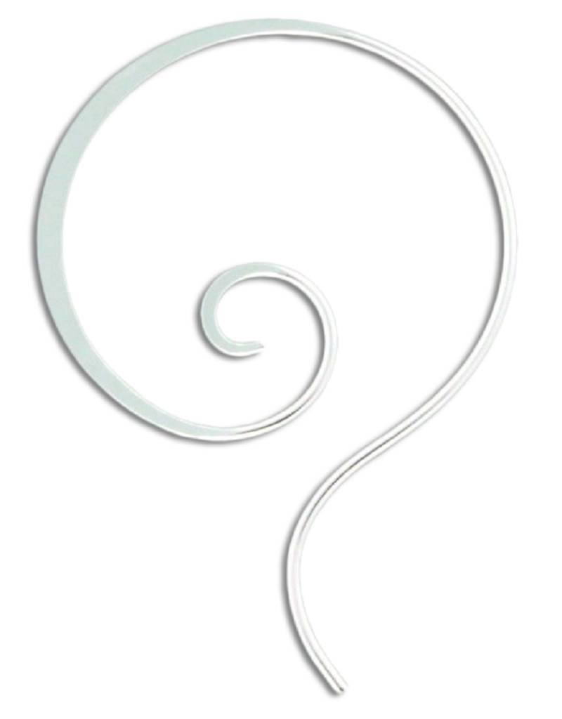 Sterling Silver Curl Earrings 20mm