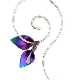Double Lily Coil Earrings 28mm