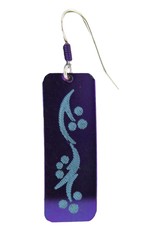 Niobium Rectangle Design Earrings 35mm