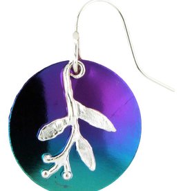 Circle Branch Niobium Earrings