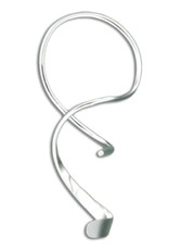 Sterling Silver Curl Wire Earrings 35mm