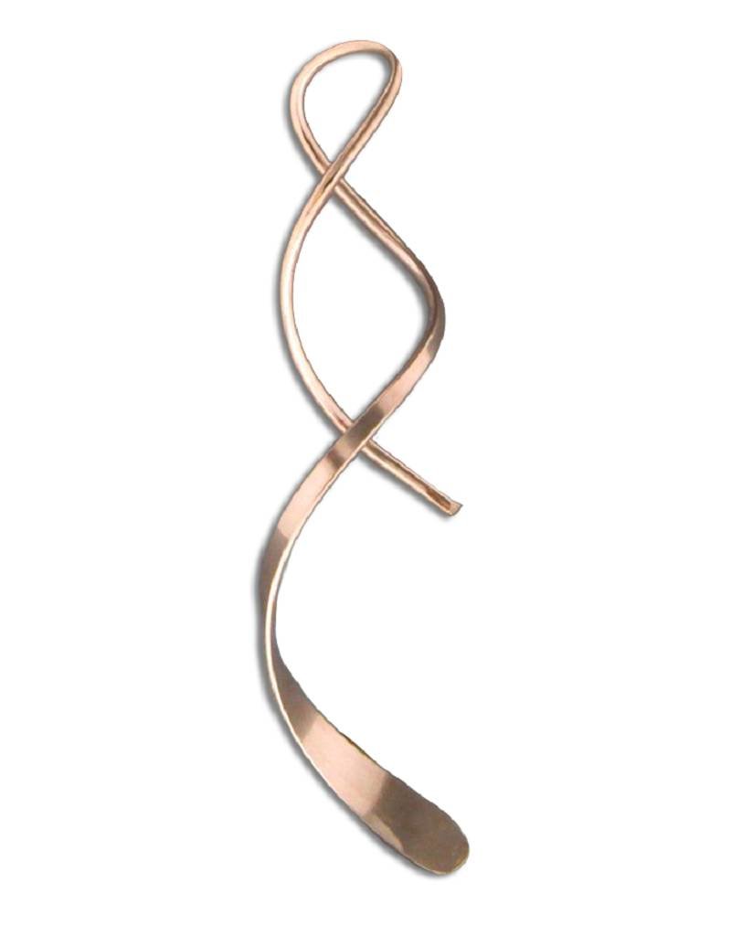 14k Rose Gold Filled Mini Spiral Earrings 36mm
