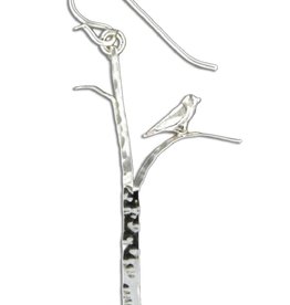 Bird on Branch Earrings 45mm