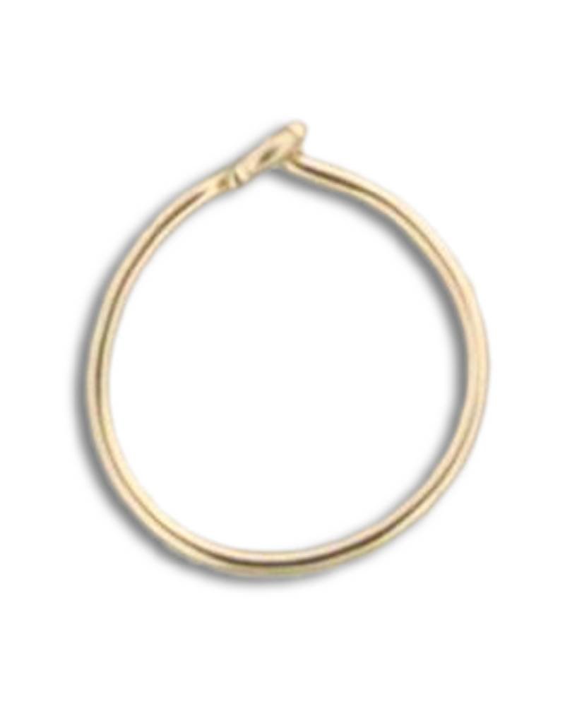 14k Gold Filled Round Hoop Earrings 9mm