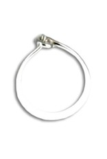 Sterling Silver Round Flattened Hoop Earrings 9mm