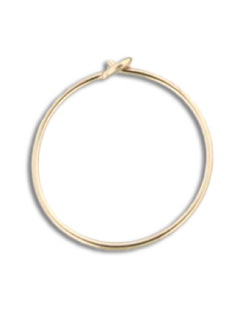 14k Gold Filled Round Hoop Earrings 13mm